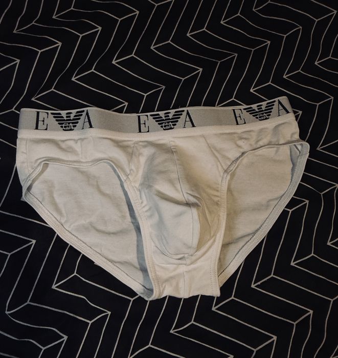 Slipy męskie nowe białe Emporio Armani Slipy