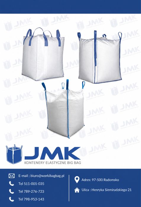 Worki big bag bagi ZBOZE bigbag 500kg  750kg 1000kg