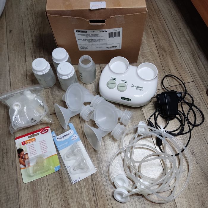 Laktator medyczny ameda podwójny, duży zestaw