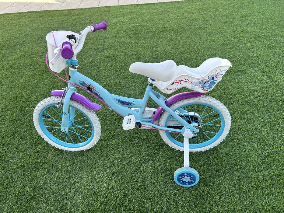 Bicicleta Infantil Disney Frozen com Rodinhas Amovíveis 16’’