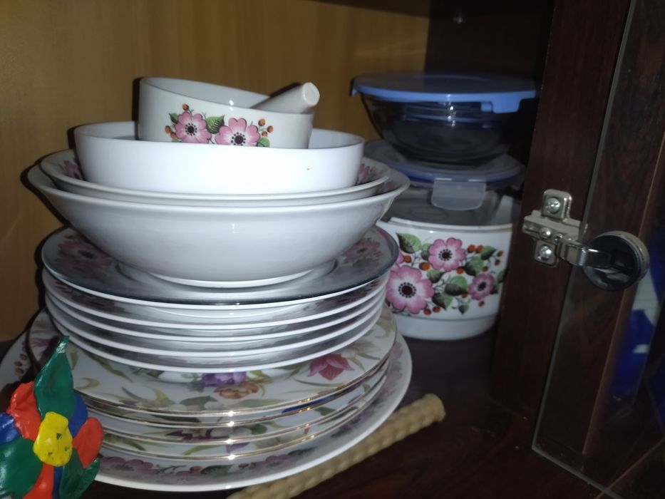 Столовый фарфоровый сервиз Богемия Чехословакия Супница блюда тарелки