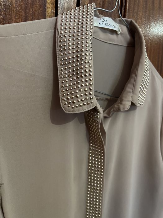 Camisa bege L mulher