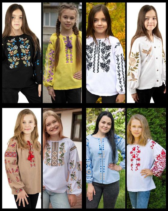 Вишиванка лляна в кольорах