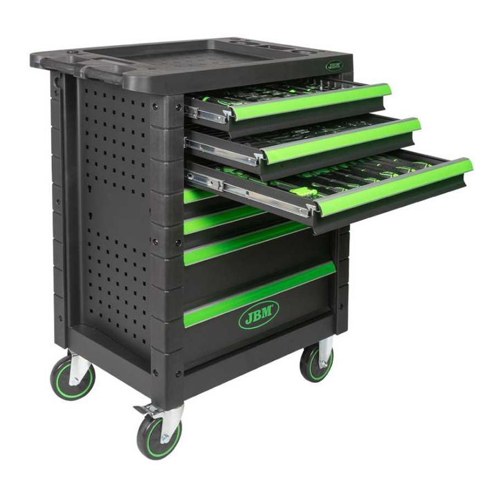 Carro c/ Ferramentas 7 gavetas -172Pcs 53904 JBM Verde