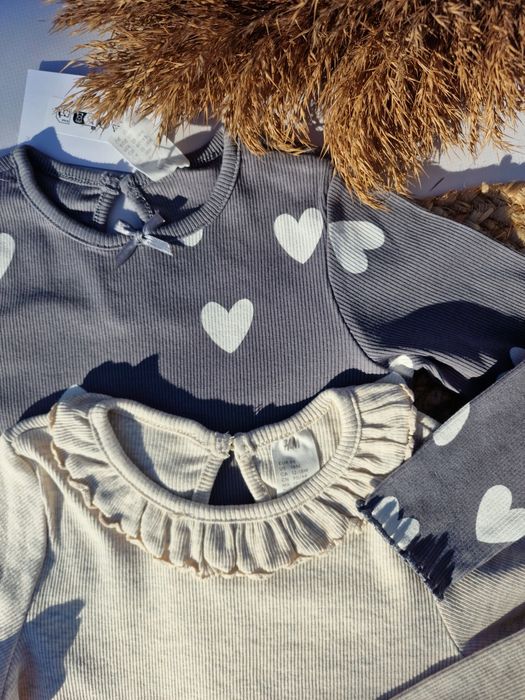 Базові кофтинки у рубчик для дівчинки h&m 86,92,98,104