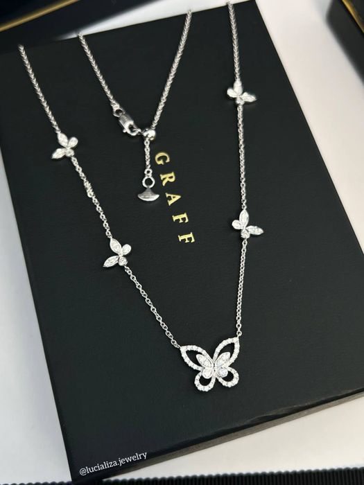 Золоте  Кольє в стилі GRAFF Колекція Butterfly з діамантами