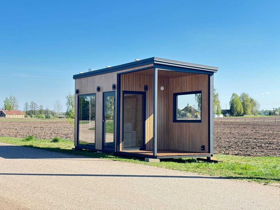 SAUNA ogrodowa PREMIUM 6 x 2,4m Hybryda WIFI wiata na BALIA JACUZZI