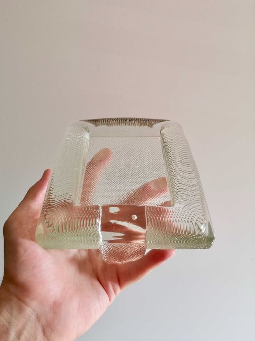 Passe-partout Sueco em vidro pesado e grosso – vintage / Art Deco