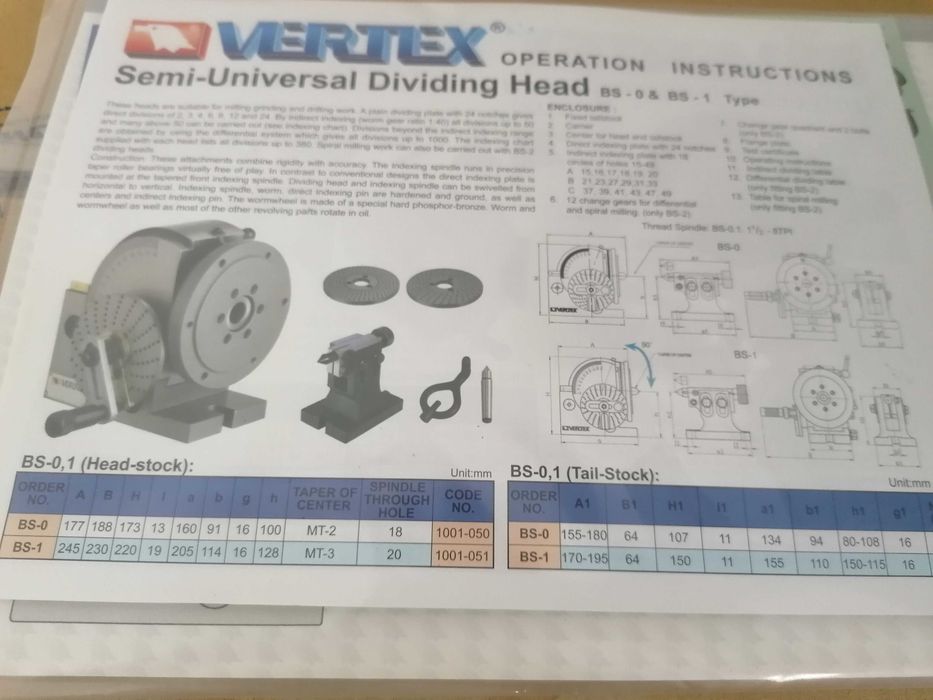 Cabeçote divisor universal novo