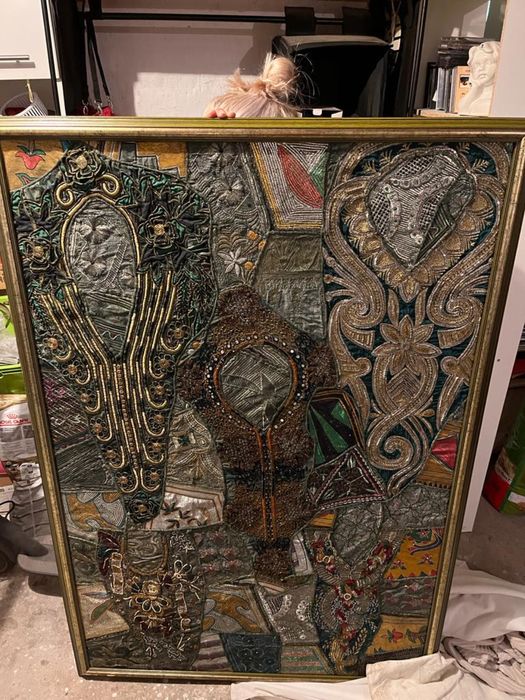 Obraz ręcznie tkany z Arabii, ma kilkadziesiąt lat