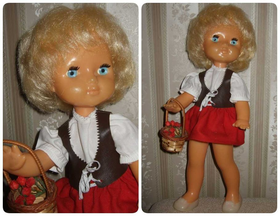 Кукла СССР 45см, в РОДНОМ полный пластик, вся на резинках.