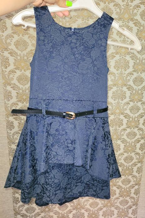 4в1 Костюм шкільний для дівчинки  128 піджак спідниця сарафан блузка