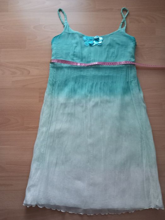 Letnia sukienka turkus ombre S/M