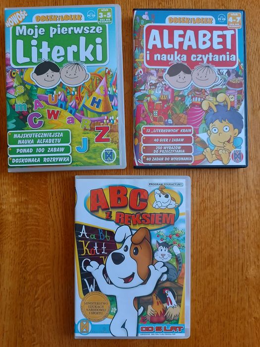 Alfabet i nauka czytania pierwsze literki gry nowe CD zestaw