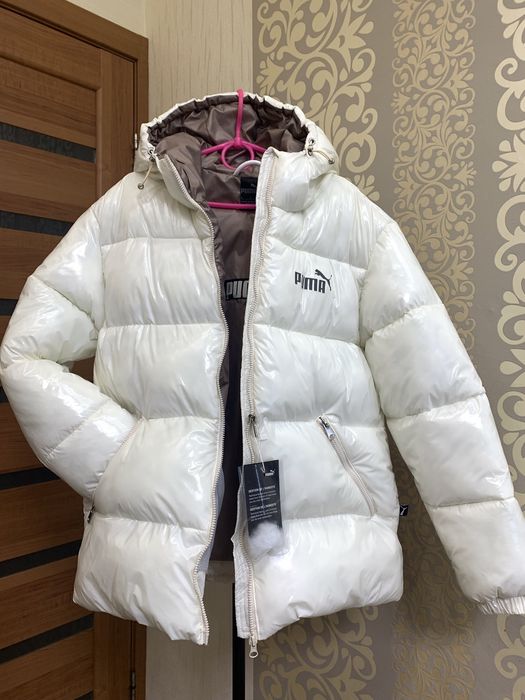 Лаковый Пуховик PUMA  Деми Теплая Зима Зима S Женский .XS-XXL