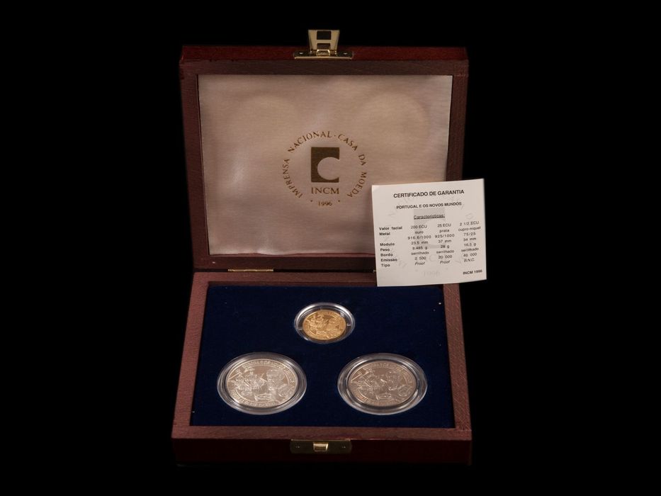 Moedas Proof  ouro prata e cuproníquel