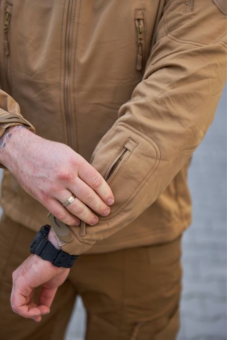 Куртка демісезонна Койот Soft Shell Shadow тактична водонепроникна