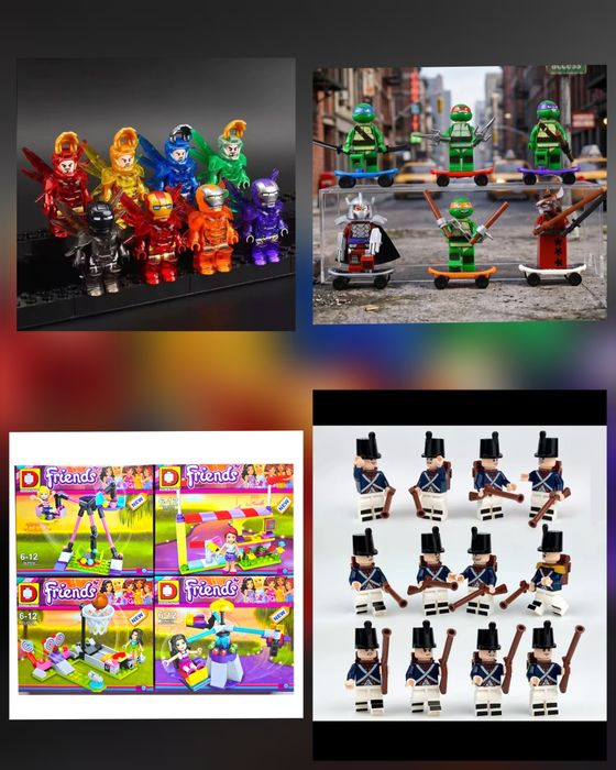 TANIE Klocki zabawki maskotki auta samochód breloki prezent na święta bluey bing mario Batman minecraft