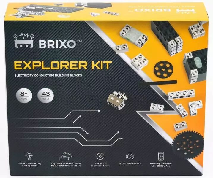 Klocki Brixo silnik bez kabli Explorer zestaw edukacyjny. Pozostałe (Brixo). Nowy Produkt