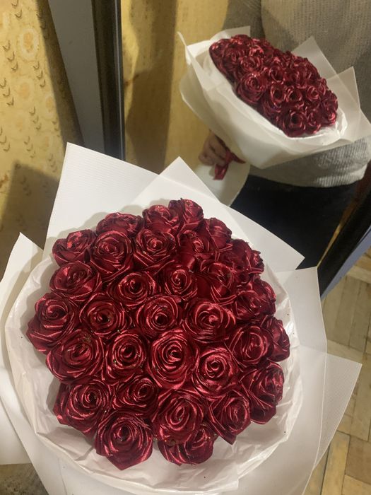 Букет з атласних стрічок