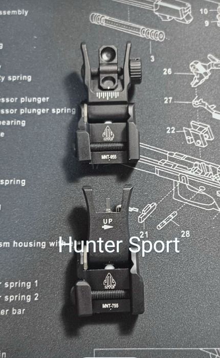 Складные механические, прицельные Мушка и Целик Leapers UTG USA. Цілик