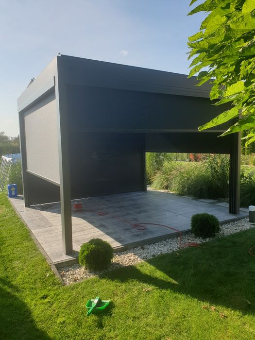 Pergola tarasowa aluminiowa lamelowa robiona NA WYMIAR