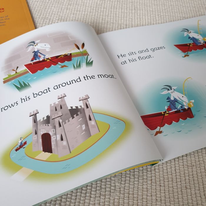 Usborne Poppy and Sam Barn on Fire, Goat in a boat