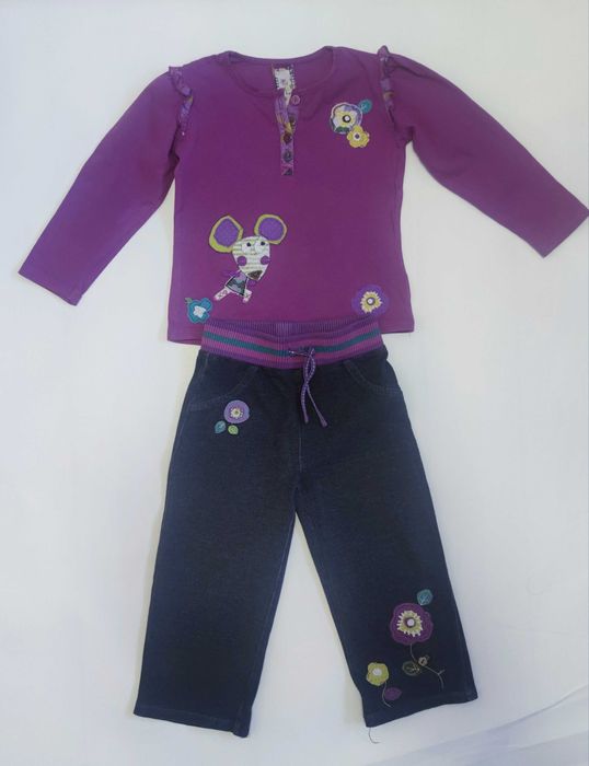 Zestaw komplet Next bluzka spodnie leginsy myszka 1,5 2 lata 92 cm