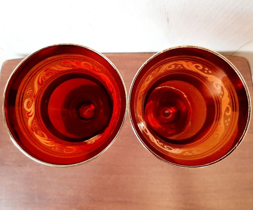 Келихи з кольорового скла розписані - 2 шт.