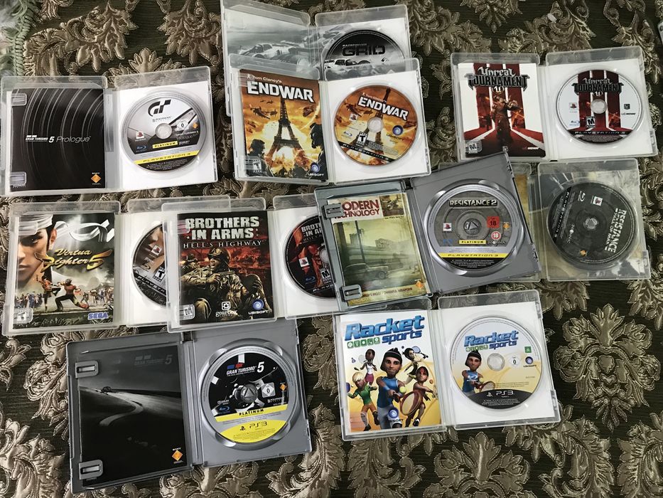Лот 10 шт дисков PlayStation 3 Unreal Resistance Virtual Fighter GT5