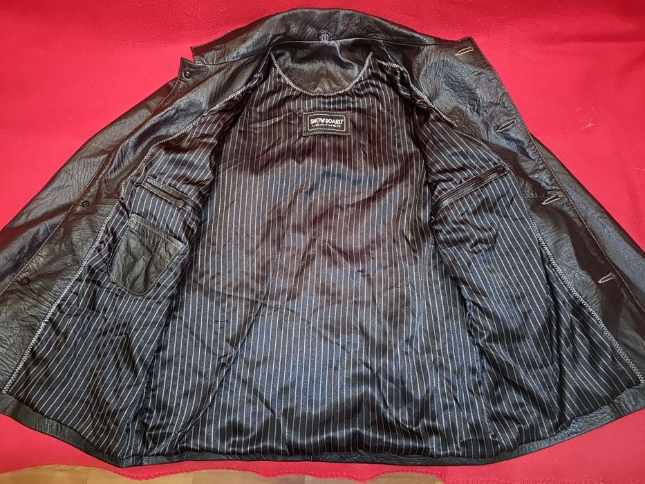 Пиджак кожаный, вставки меха нерпы, эксклюзив, р.50-52