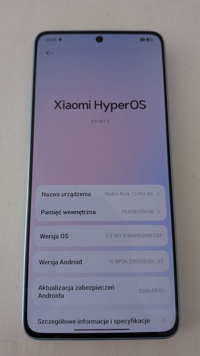 XIAOMI note 13 pro 5g 256gb super stan