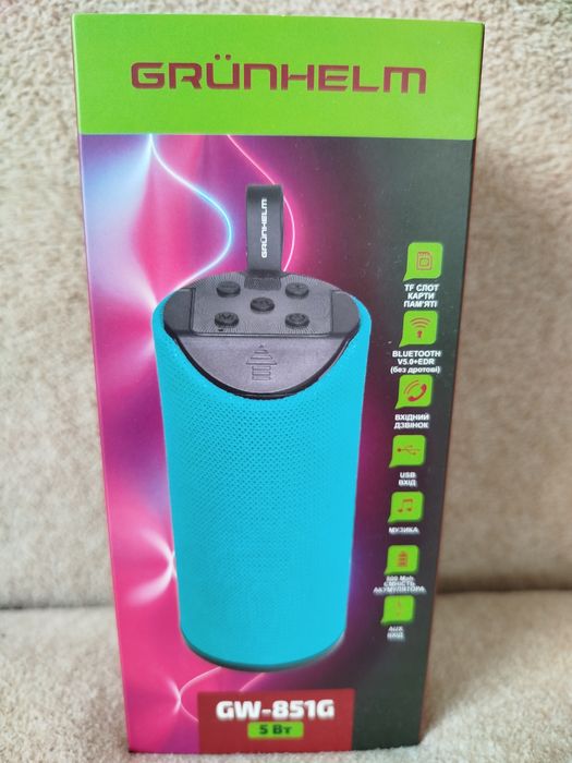 Портативна акустична колонка  Grunhelm GW-851G,к