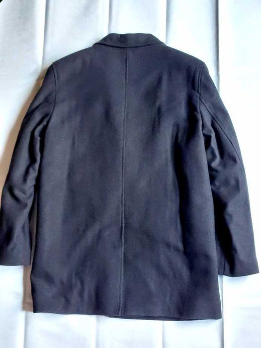 Płaszcz kurtka bosmanka czarna Adriano Calitri 54 wełna wełniany black