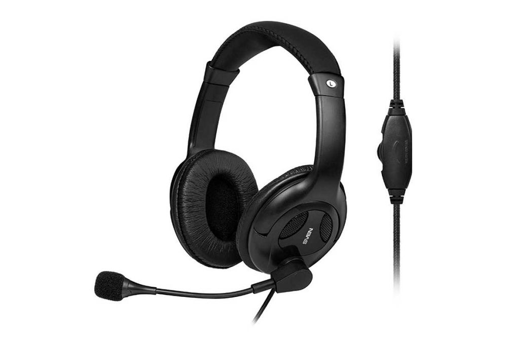 Наушники SVEN AP-675MV с микрофоном черные