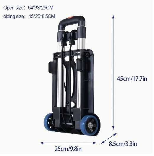 Складний візок для покупок телескопічною ручкою тачка тачянка алюміній