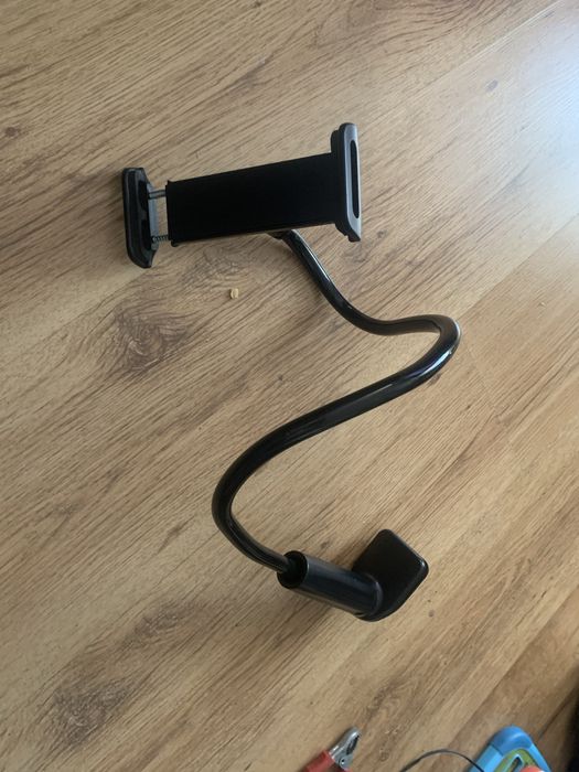 Uchwyt na telefon, wysiegnik, czarny, do lozka, samochodu