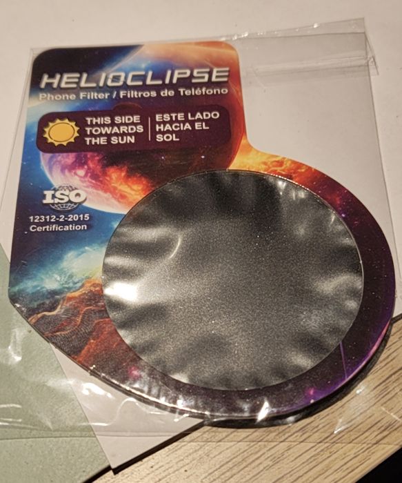 Eclipse lente para telemóvel ou óculo