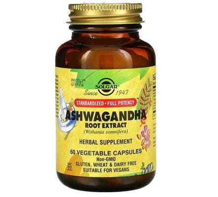 Ашваганда Solgar (30 шт.),знижує рівень кортизолу,тривожність, для сну