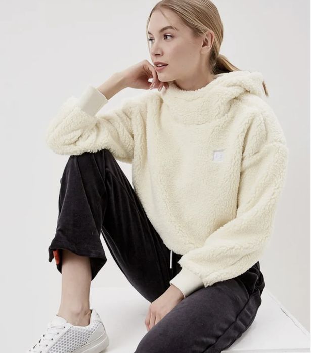 Оригінальний Худі  Under Armour Off White Sherpa Crop Fleece Розмір М
