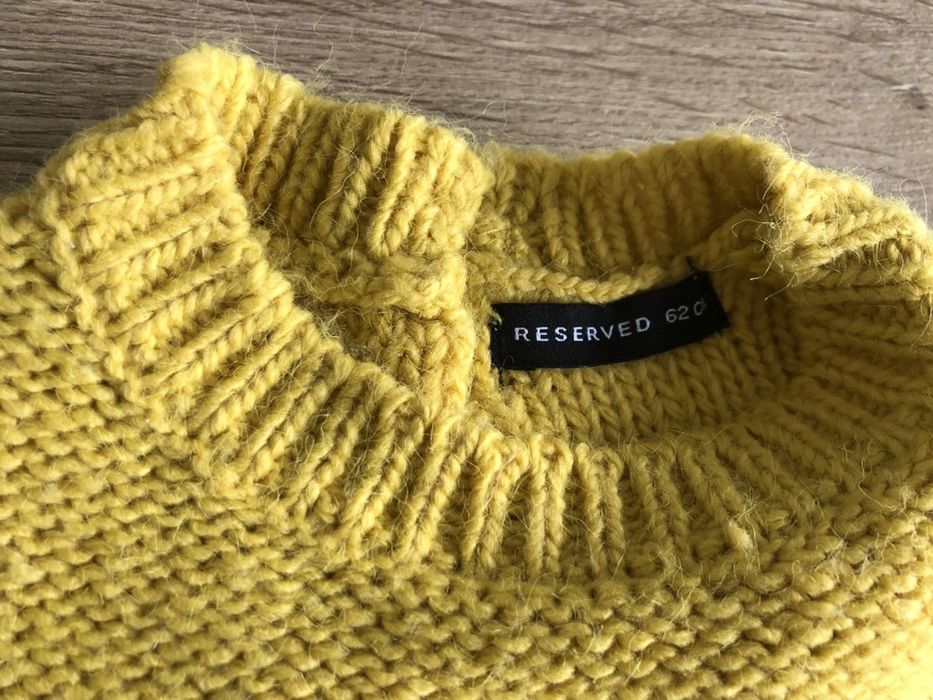 Reserved sweter żółty 62