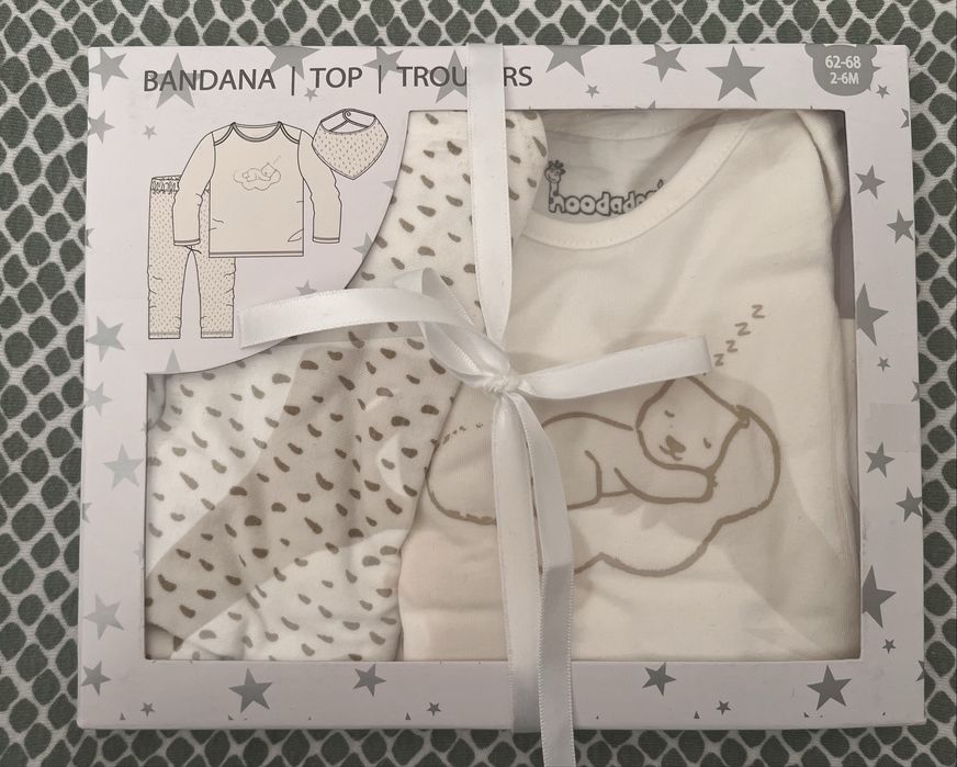 Bawełniany komplet zestaw niemowlęcy