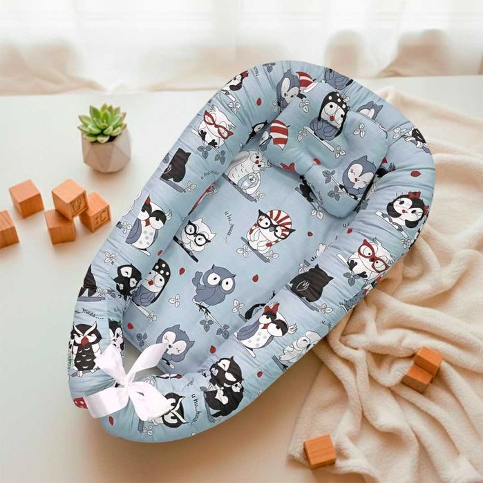 Кокон гніздечко позиціонер бебінест для новонародженого з подушкою