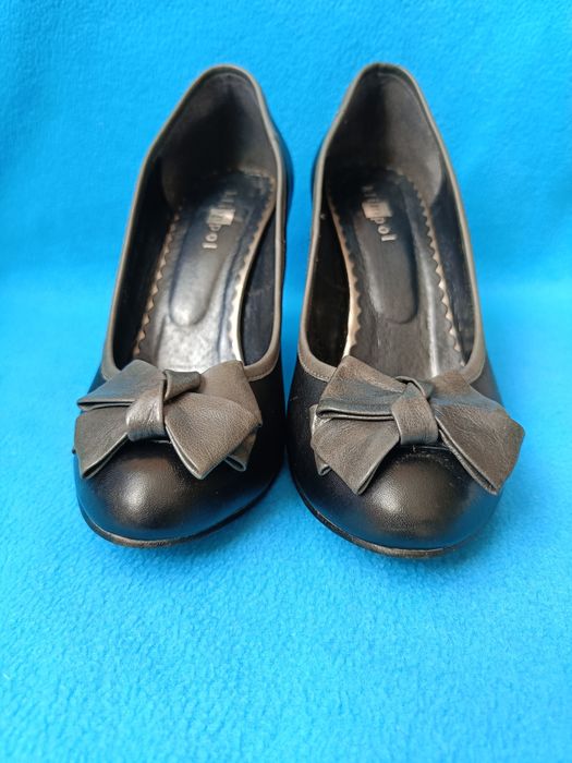 Шкіряні жіночі туфлі Klimpol Black&Grey 39