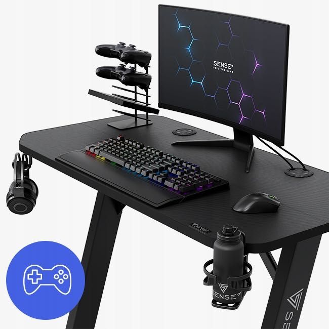 Biurko Gamingowe Komputerowe Do Komputera + Akcesoria 100x50cm Okazja