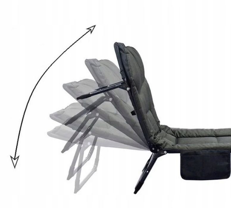 Łóżko Karpiowe Polowe Wędkarskie Lekkie Materac Leżak Regulowany Mocne