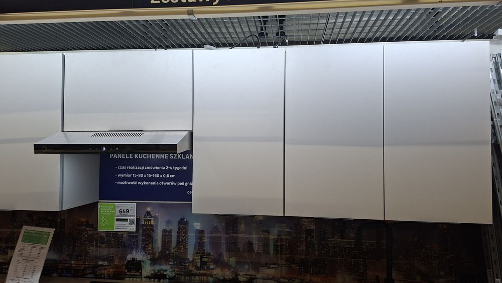 Szafki kuchenne górne jasne szare matowe