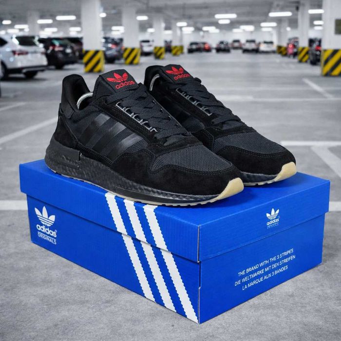 2233) Кросівки Adidas ZX 500 RM повністю чорні (40-45): 1 399 грн