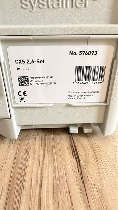 Festool CXS 2,6-Set 10,8V | Nieużywana | 2x akumulator | Systainer
