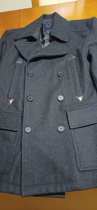 Sobretudo Cinzento Escuro Homem